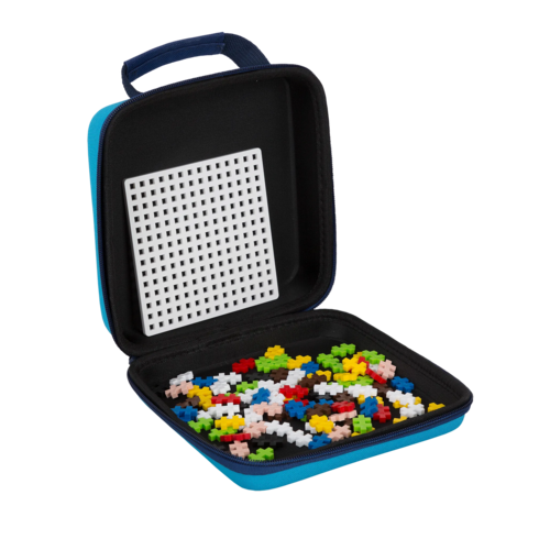 Plus-Plus Blauwe Plus-Plus reiskoffer met 100 bouwstenen