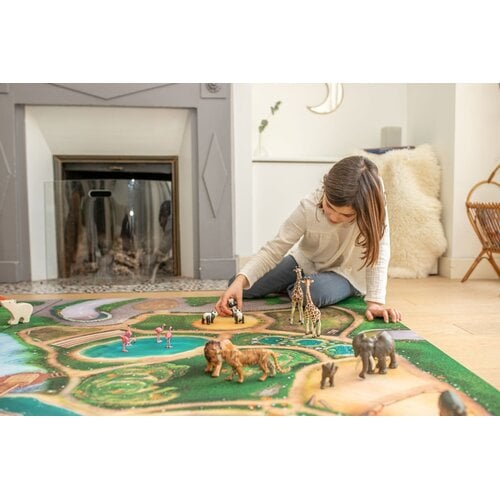 Carpeto Carpeto speelkleed Dierenrijk in drie formaten Carpeto Carpeto speelkleed Dierenrijk in drie formaten