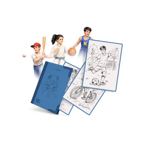 Kidywolf Kidywolf KIDYDRAW PAD navulling Sports 8+ - 30 tekeningen Kidywolf Kidywolf KIDYDRAW PAD navulling Sports 8+ - 30 tekeningen