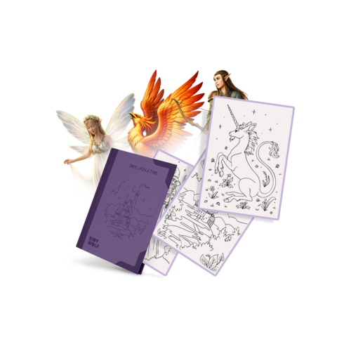 Kidywolf Kidywolf KIDYDRAW PAD navulling Once Upon a Time 8+ - 30 tekeningen