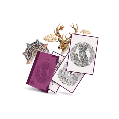 Kidywolf Kidywolf K-DRAW PAD navulling Zen 10+ - 30 tekeningen Kidywolf Kidywolf K-DRAW PAD navulling Zen 10+ - 30 tekeningen