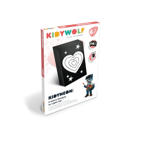 Kidywolf Kidywolf KIDYNEON navulling Happy 6+ - 5 lichtplaten Kidywolf Kidywolf KIDYNEON navulling Happy 6+ - 5 lichtplaten