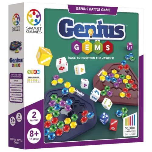 Smartgames denkspellen SmartGames Genius Gems denkspel voor 1 of 2 spelers vanaf 8 jaar