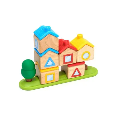 Smartgames denkspellen SmartGames Stapeldorp houten kleuterspel vanaf 3 jaar