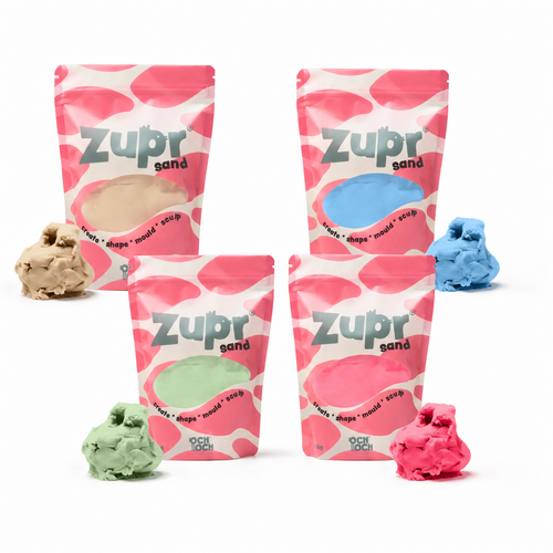 OchOch ZUPR Sand kinetisch speelzand 1 kg in vier kleuren OchOch ZUPR Sand kinetisch speelzand 1 kg in vier kleuren