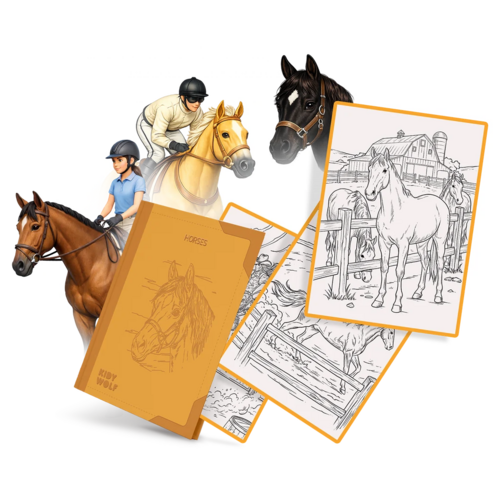 Kidywolf Kidydraw Pad navulling Paarden - 30 tekeningen vanaf 8 jaar Kidywolf Kidydraw Pad navulling Paarden - 30 tekeningen vanaf 8 jaar