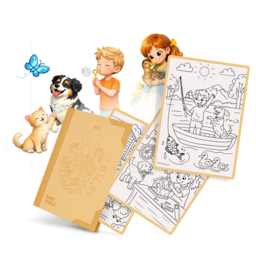 Kidywolf Kidydraw Pad navulling Huisdieren - 30 tekeningen vanaf 6 jaar Kidywolf Kidydraw Pad navulling Huisdieren - 30 tekeningen vanaf 6 jaar