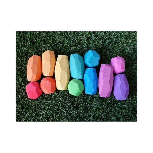 Ocamora Ocamora Teniques pastel houten stapelstenen Ocamora Ocamora Teniques pastel houten stapelstenen