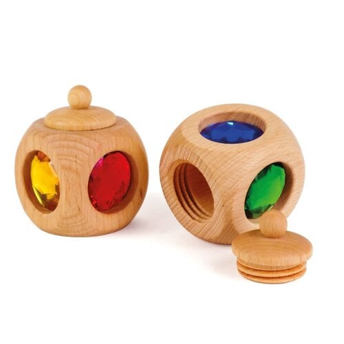Bauspiel Bauspiel houten schat- en tandendoosje regenboog