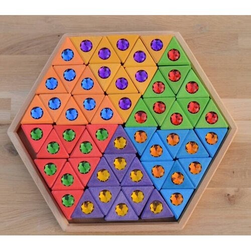 Bauspiel Houten driehoeken met fonkelstenen van Bauspiel