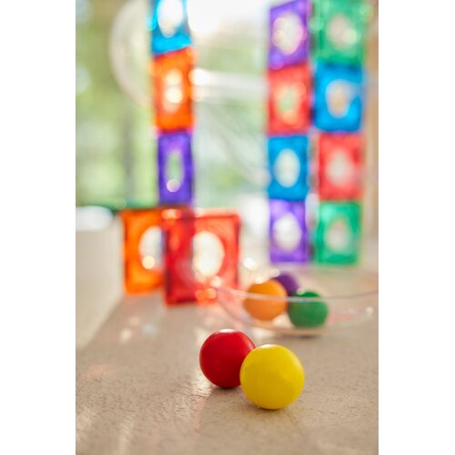 Cleverclixx Magnetische tegels Cleverclixx compacte magnetische knikkerbaan intense 60-delig Cleverclixx Magnetische tegels Cleverclixx compacte magnetische knikkerbaan intense 60-delig