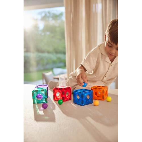 Cleverclixx Magnetische tegels Cleverclixx compacte magnetische knikkerbaan intense 60-delig Cleverclixx Magnetische tegels Cleverclixx compacte magnetische knikkerbaan intense 60-delig