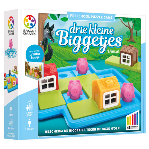Smartgames denkspellen De Drie Kleine Biggetjes Deluxe van SmartGames Smartgames denkspellen De Drie Kleine Biggetjes Deluxe van SmartGames