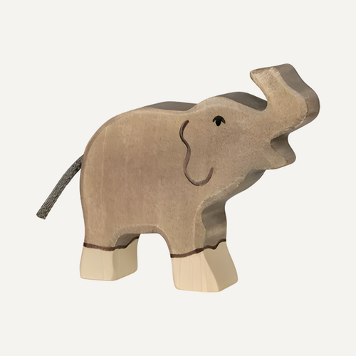Holztiger Holztiger kleine olifant slurf omhoog 12 cm