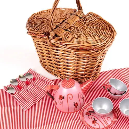 Egmont Toys Blikken theeservies met lieveheersbeestjes in mand van Egmont Toys Egmont Toys Blikken theeservies met lieveheersbeestjes in mand van Egmont Toys