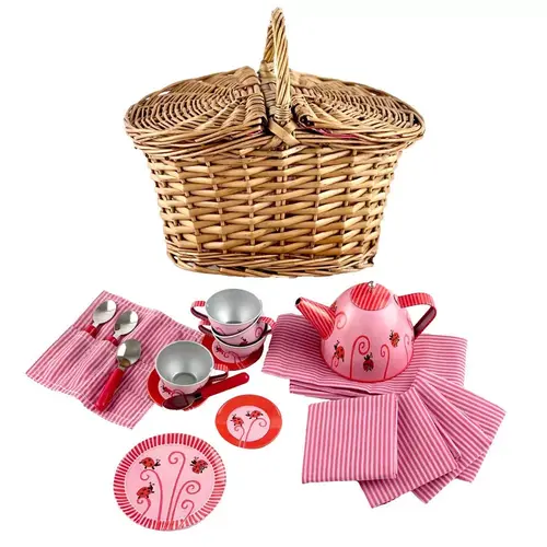 Egmont Toys Blikken theeservies met lieveheersbeestjes in mand van Egmont Toys Egmont Toys Blikken theeservies met lieveheersbeestjes in mand van Egmont Toys