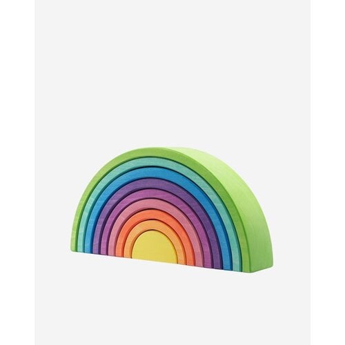 Houten regenboog Groen van Ocamora met negen losse vormen Houten regenboog Groen van Ocamora met negen losse vormen