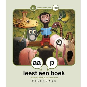 Aap leest een boek