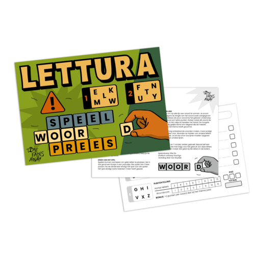 Lettura woordspel met dobbelstenen Lettura woordspel met dobbelstenen