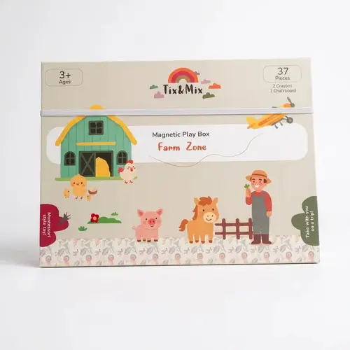 Tix & Mix Farm Zone magnetische speelbox boerderij Tix & Mix Farm Zone magnetische speelbox boerderij