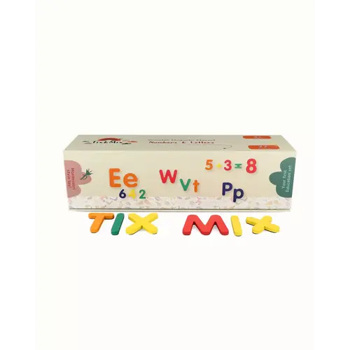 Tix & Mix Learn Numbers & Letters met 77 houten magneten