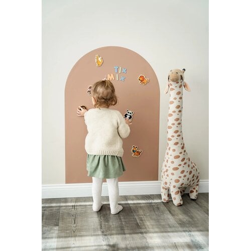 Tix & Mix magnetische muursticker Brown Sugar met twee krijtjes Tix & Mix magnetische muursticker Brown Sugar met twee krijtjes