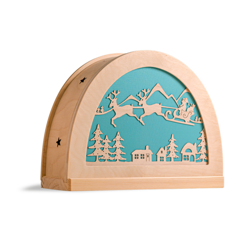 De Noest Silhouet Kerstman in slee van De Noest voor de standaard silhouetlamp De Noest Silhouet Kerstman in slee van De Noest voor de standaard silhouetlamp