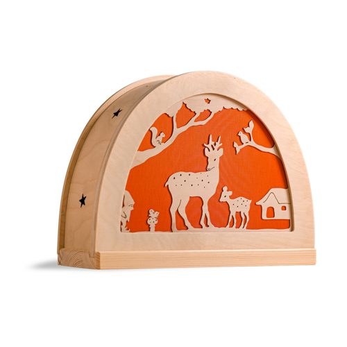 De Noest Silhouet Hertjes in het bos van De Noest voor de standaard silhouetlamp De Noest Silhouet Hertjes in het bos van De Noest voor de standaard silhouetlamp