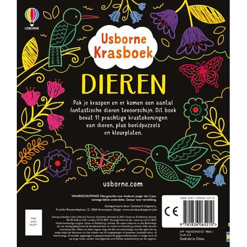 Usborne Krasboek Dieren vanaf 6 jaar Usborne Krasboek Dieren vanaf 6 jaar