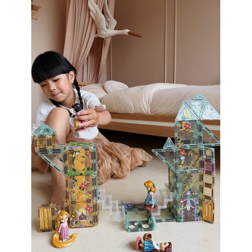 Cleverclixx Magnetische tegels Cleverclixx Magic Forest magnetische bouwset met lichttegel