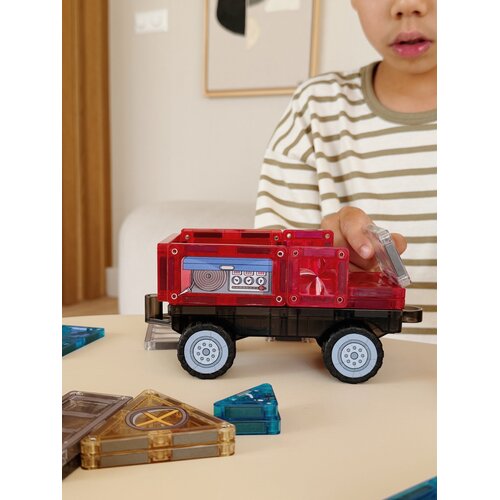 Cleverclixx Magnetische tegels Cleverclixx Fire Rescue magnetische brandweerbouwset 39-delig Cleverclixx Magnetische tegels Cleverclixx Fire Rescue magnetische brandweerbouwset 39-delig