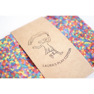 Laura’s Play Cotton Speeldoek Confetti Rainbow
