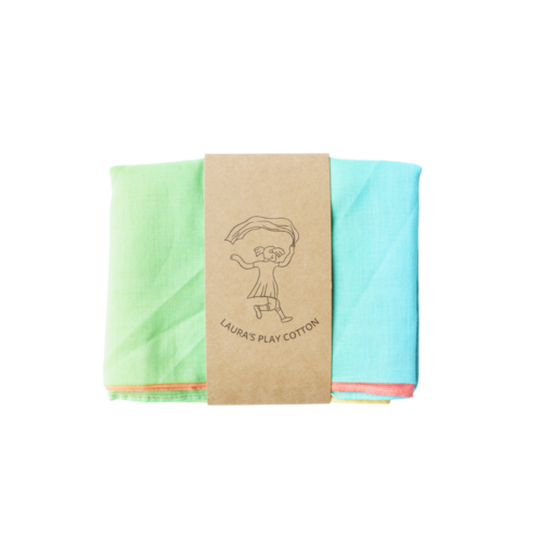Laura’s Play Cotton Speeldoek Pastelregenboog van Laura’s Play Cotton in vier maten
