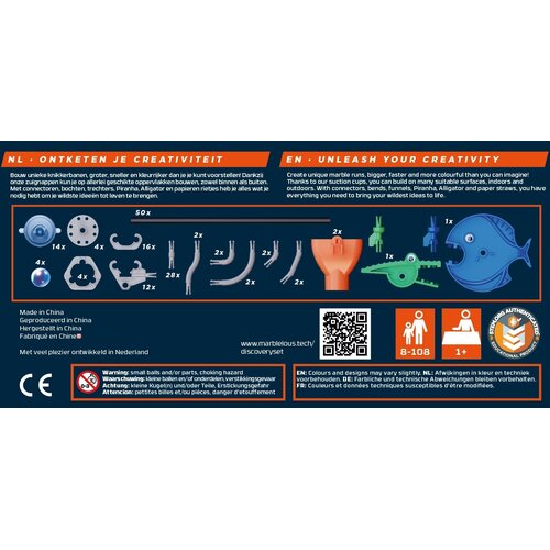 Marblelous Marblelous Discovery Set knikkerbaan met 150 onderdelen