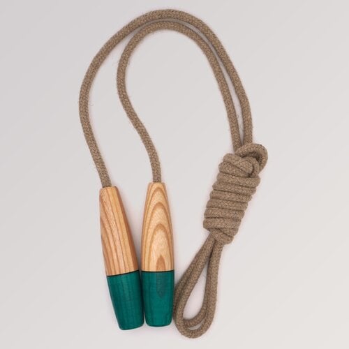 Mader springtouw met linnen touw en houten handvatten 2,5 m