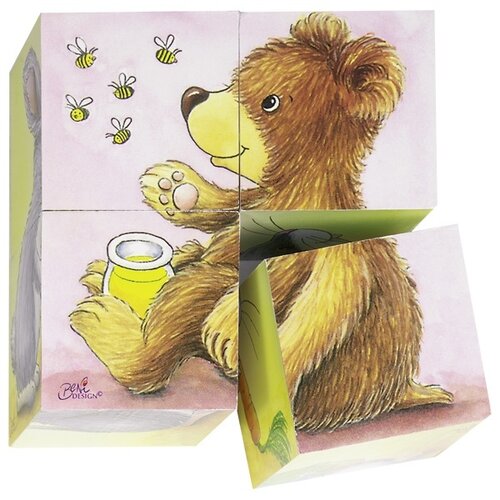 Goki Goki houten blokpuzzel babydieren, vanaf 2 jaar Goki Goki houten blokpuzzel babydieren, vanaf 2 jaar