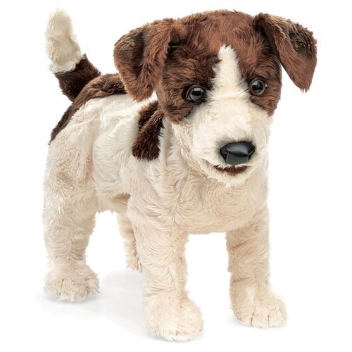 Folkmanis handpoppen en poppenkastpoppen Realistische Jack Russel - handpop hond