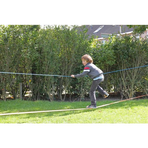 Kids at work kindergereedschap van Corvus Toys Slackline geel: balanceren voor kinderen en volwassenen -