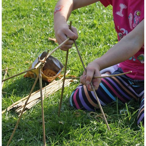 Bambox Bouwen met bamboe - 500 stuks bamboestokjes 30 cm