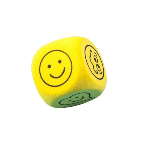 Koplow Games Dobbelsteen emoties in kleur geel - 2 stuks