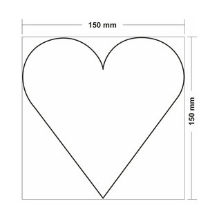 Hartrand RVS 15 cm. Standaard hoogte 5 cm.