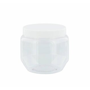 PET pot Glashelder met deksel 250 ml