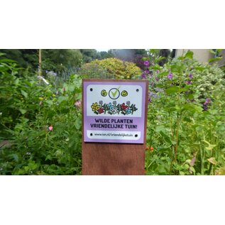 IVN en Peerdrops Bordje: De Wilde planten vriendelijke tuin