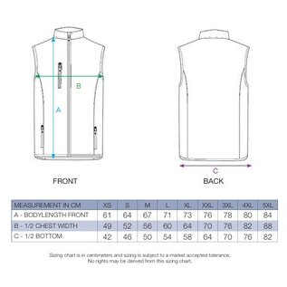 Softshell bodywarmer groen heren maat XXXL