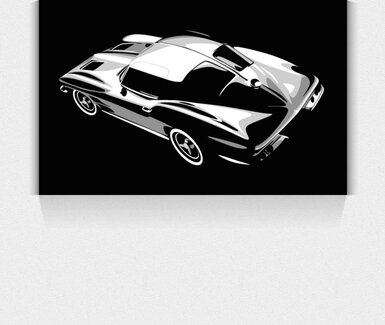 Autokunst. Kunst op wielen. 60-er jaren icoon. Stingray 1963