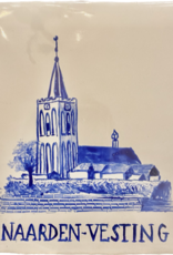 Tegel Grote Kerk Naarden Vesting, handbeschilderd