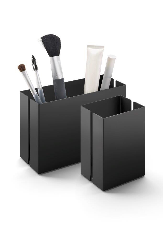 Plateau de rangement POTES 15 cm 40535 (acier thermolaqué, noir)
