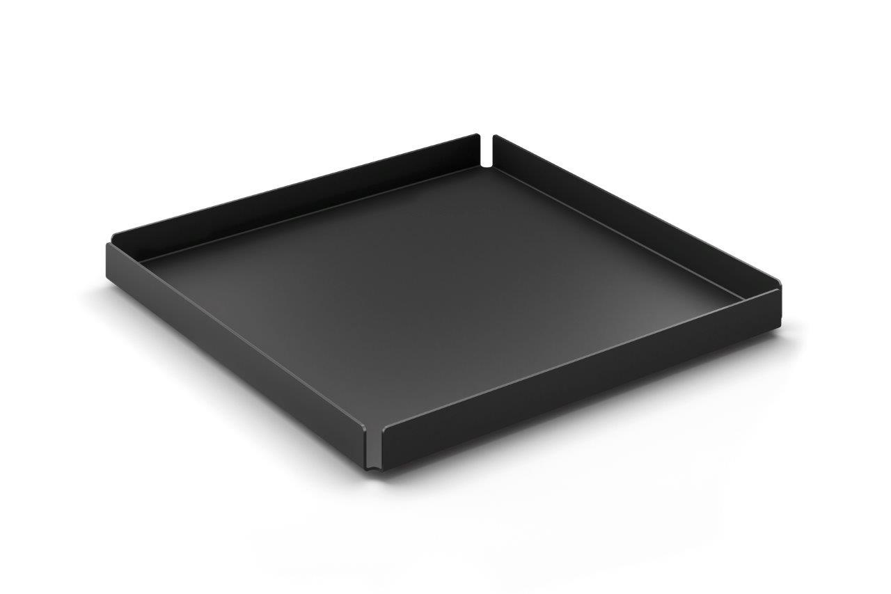 POTES tray / dish 20x20 cm (powder-coated steel, black)
