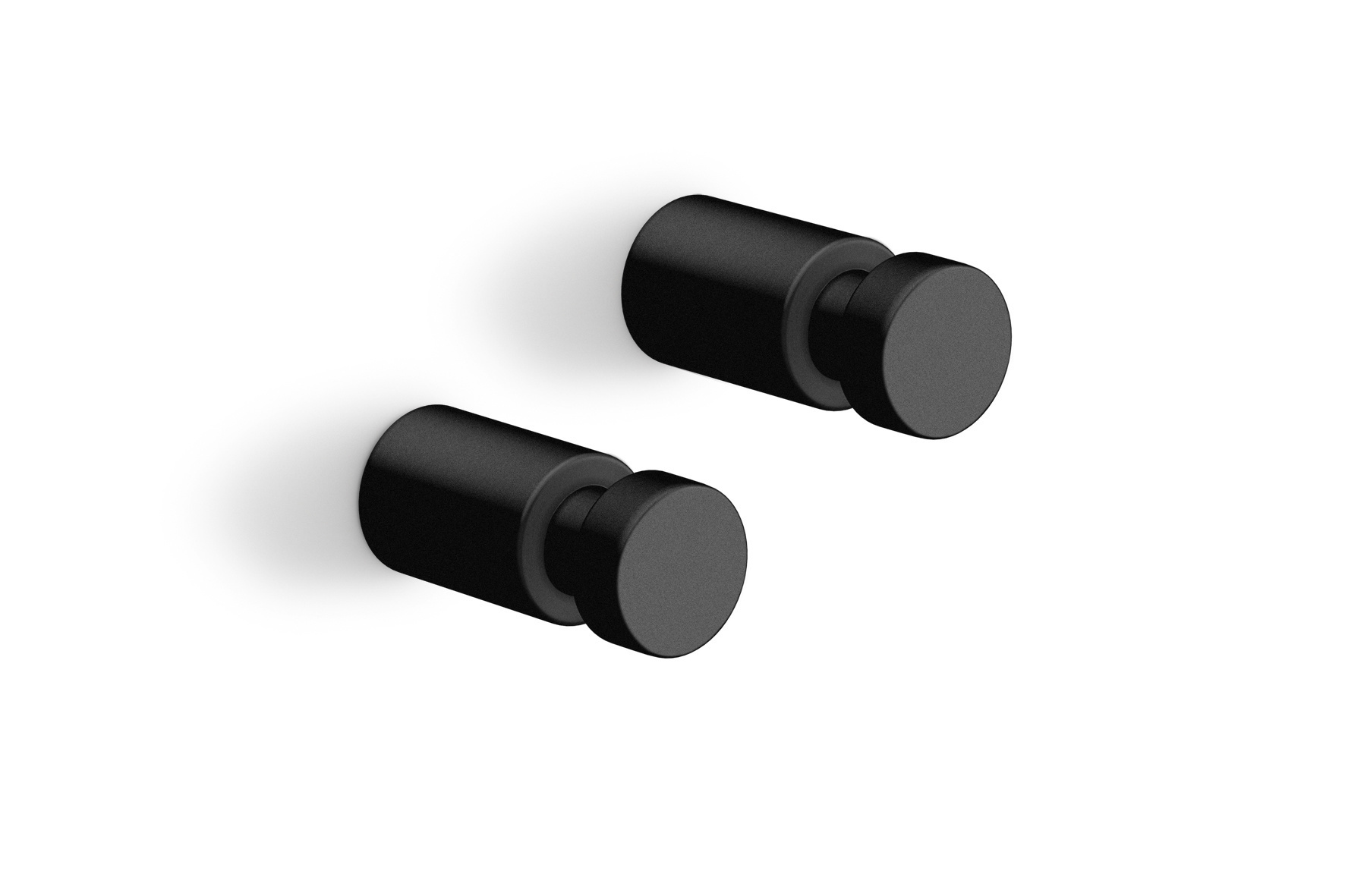AIVO handdoekhaak 35mm set/2 (zwart) 40444