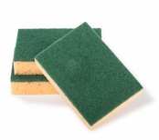 Greenpaints schuurspons geel/groen voor het goed reinigen van schilderwerk